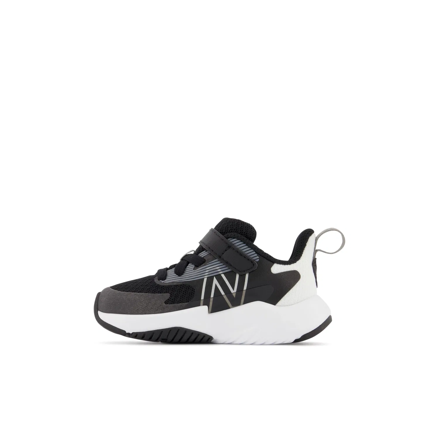 Детские кроссовки на шнурках с верхней застежкой Rave Run v2 New Balance, Black With White — фото 4