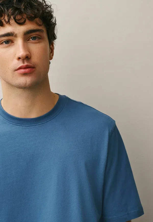 Пижамный комплект, хлопок, Reguler fit - eid check short sleeve set, Next, синий — фото 4