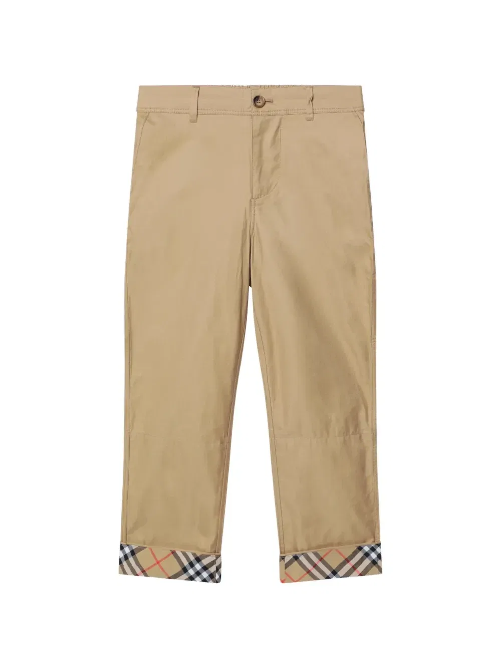 Шелдоновские брюки в крупную клетку Burberry Kids, бежевый