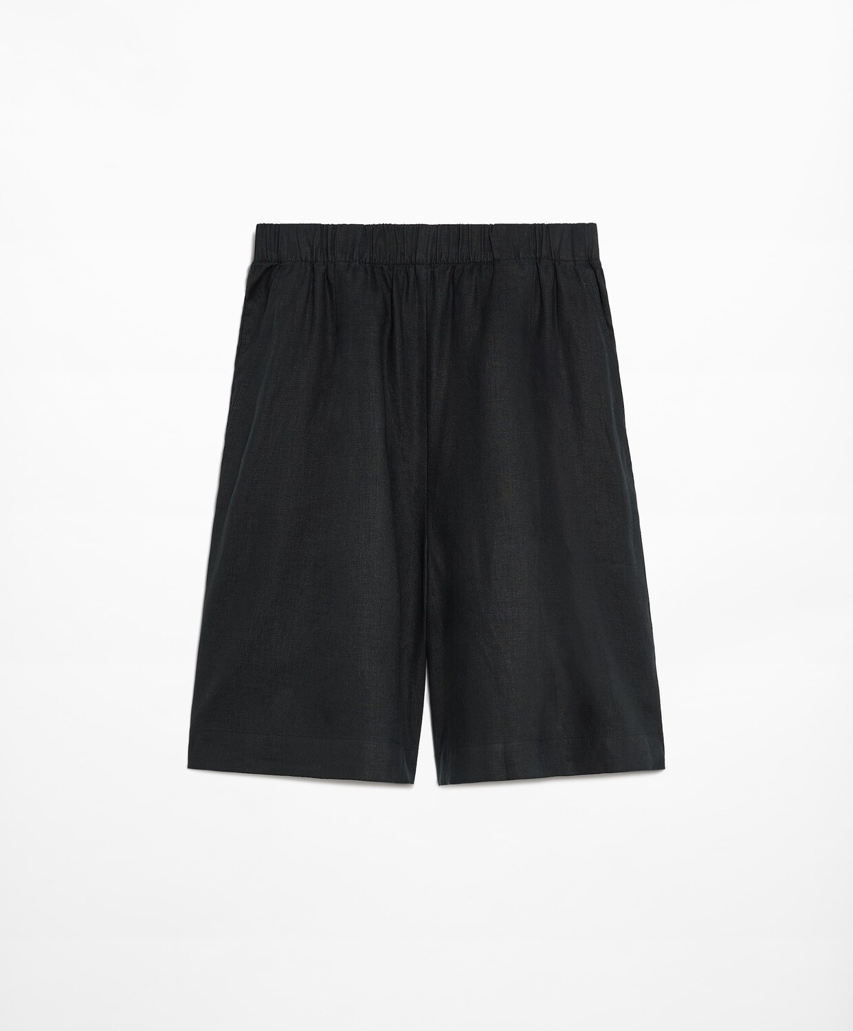 

Шорты Oysho Linen Bermuda, черный