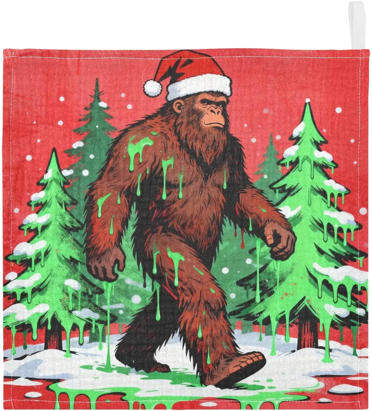 Детские мочалки из муслина, 3 шт, GuoChe, 30x30 см, Santa Gorilla Weihnachtsbaum Graffiti