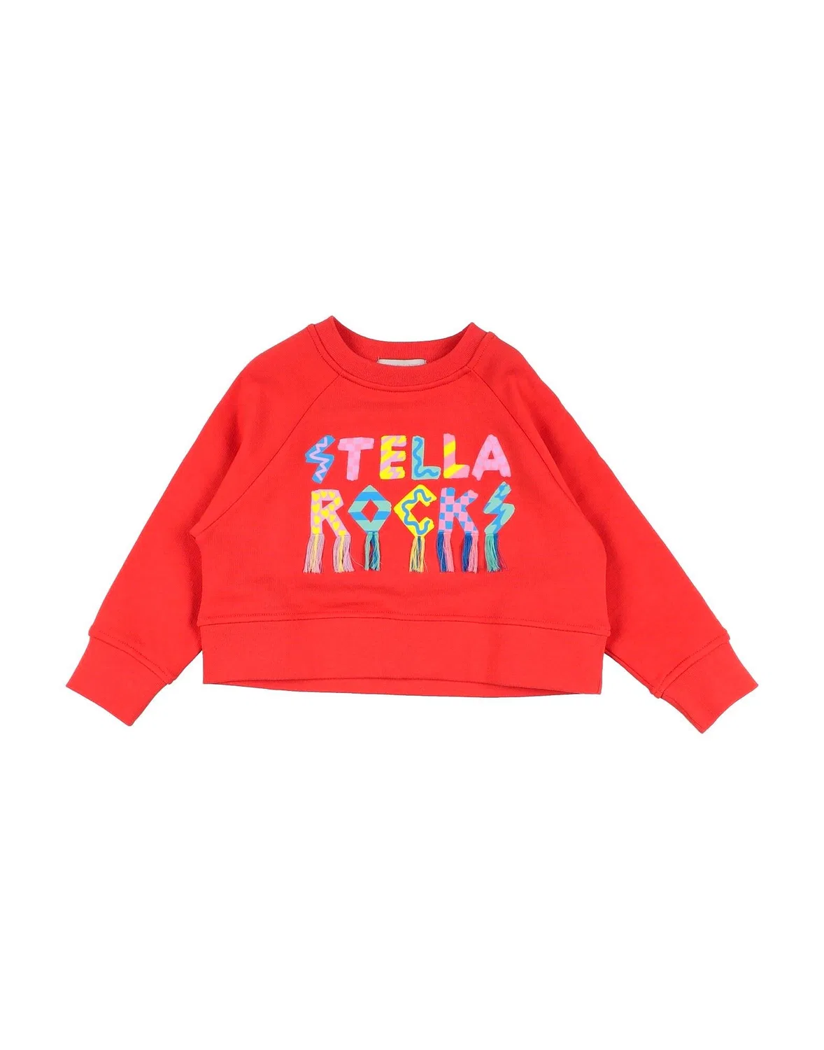 Детское худи для девочек с принтом Stella Mccartney Kids, красный