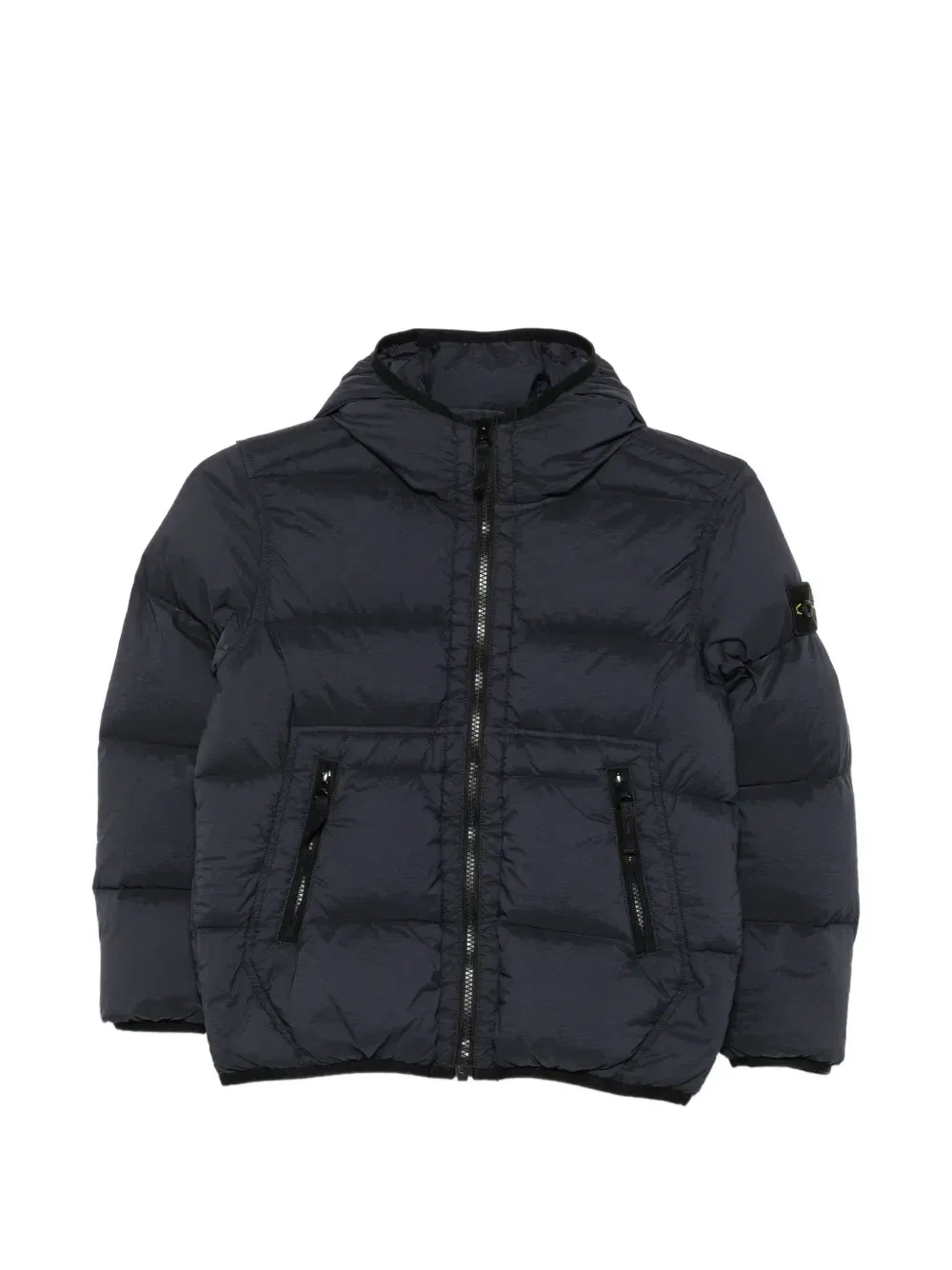 Куртка с капюшоном и нашивкой-компасом Stone Island Junior, синий