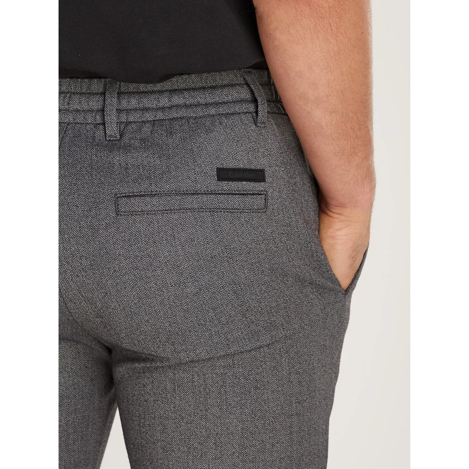 Мужские брюки для отдыха на эластичном поясе Calvin Klein, Black/White — фото 2