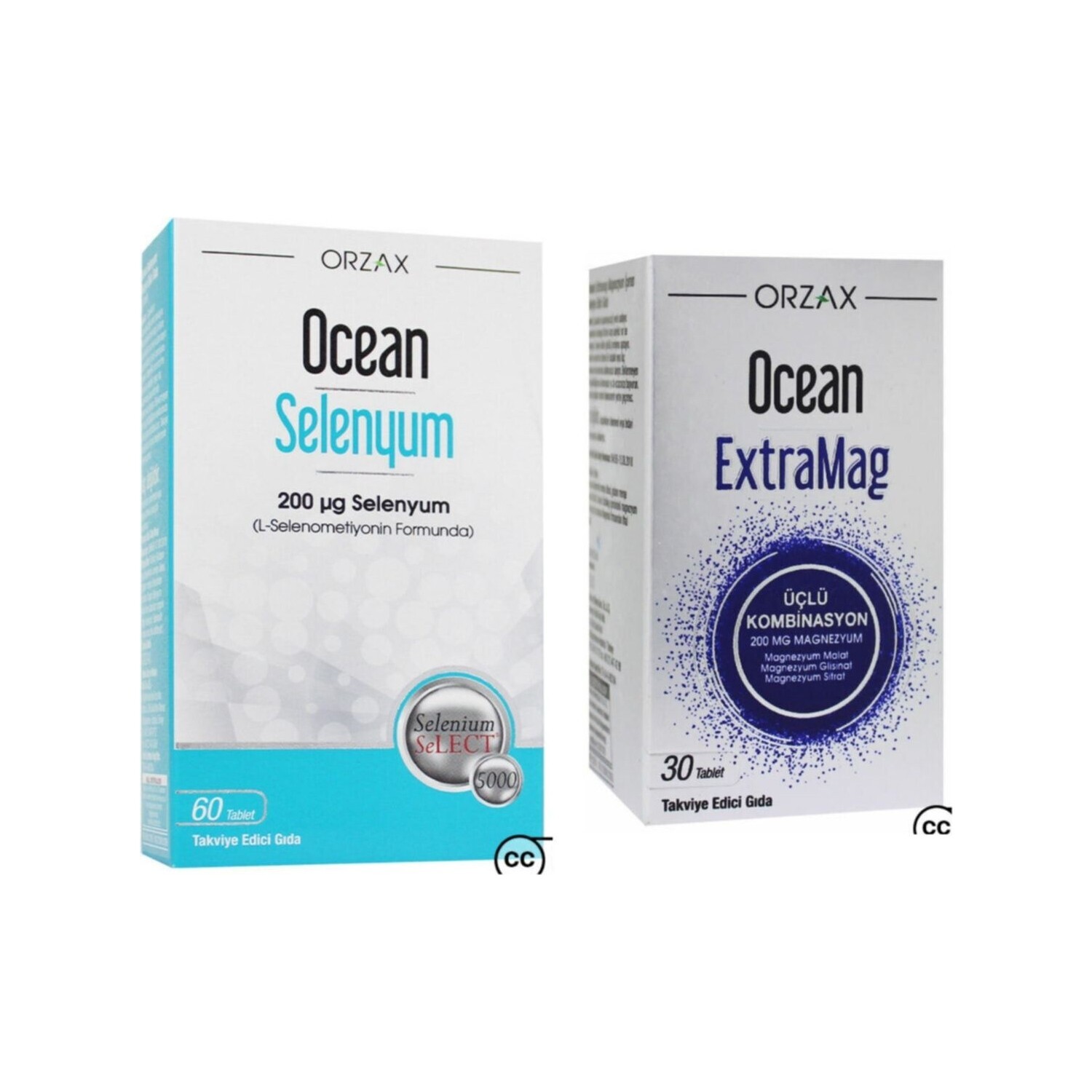

Селен Ocean 200 мкг, 60 таблеток + Добавка Ocean Extramag Tip, 30 таблеток
