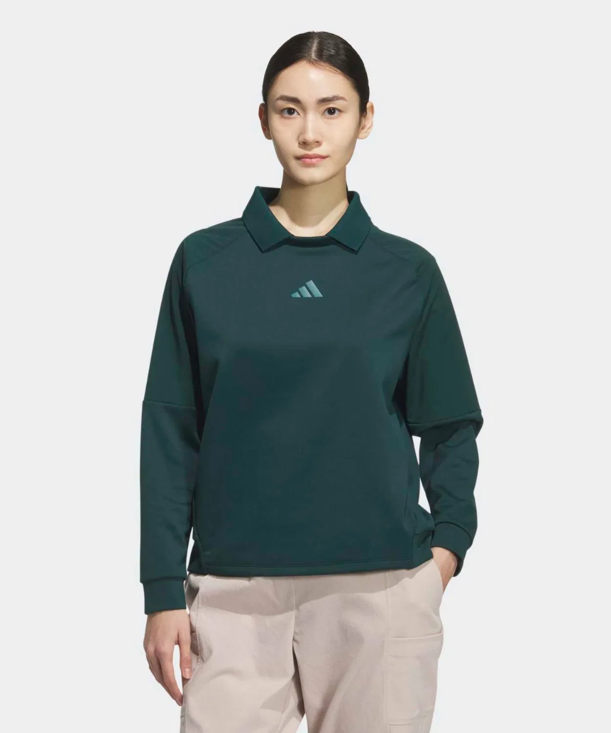 Женский свитшот с длинным рукавом свободный крой Adidas Golf, Green