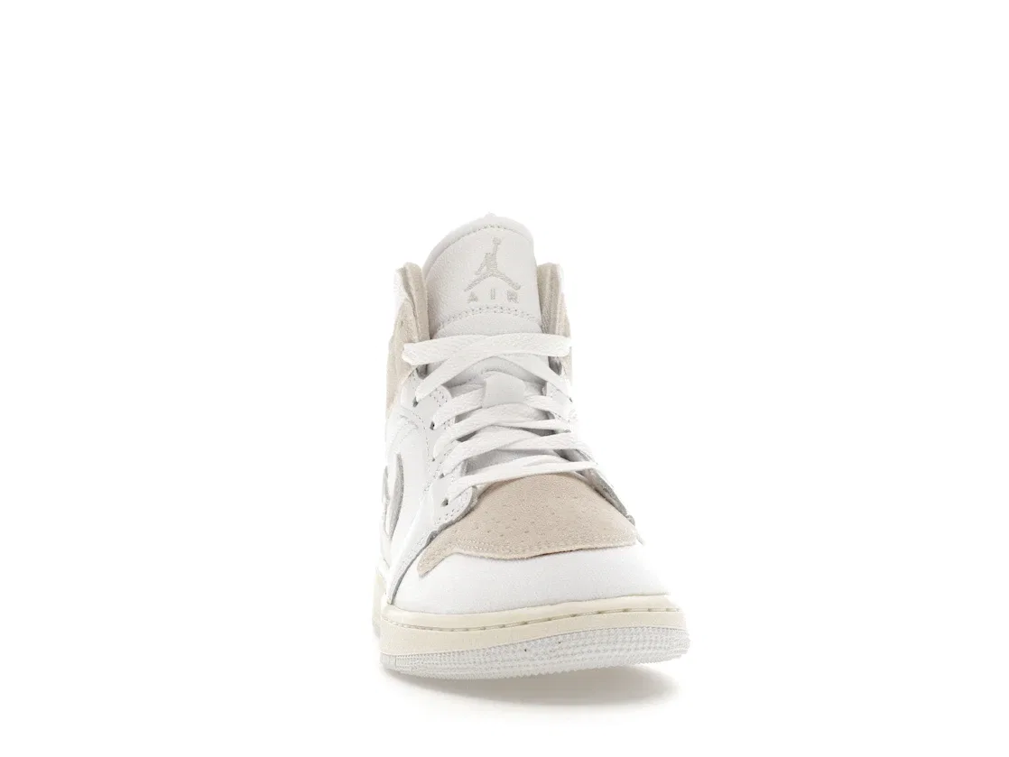 Детские кроссовки Lifestyle Jordan 1 Mid SE Craft Inside Out Tech Grey (GS) Jordan, White Tech Grey Sail Light Orewood Brown — фото 2