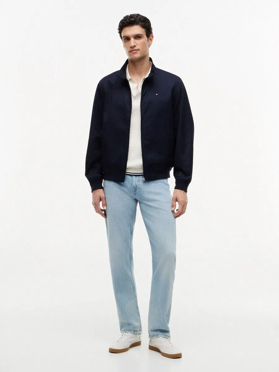 Куртка Tommy Hilfiger "Harrington" из коллекции "Между сезонами" темно-синего цвета — фото 4