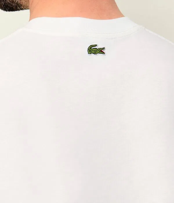 Мужская футболка хлопковая Lacoste, Écru — фото 4