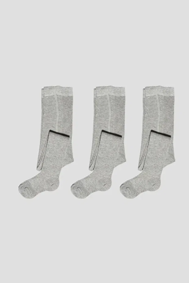 Детские колготки для девочек хлопковые 3 шт Defne Baby, Gray