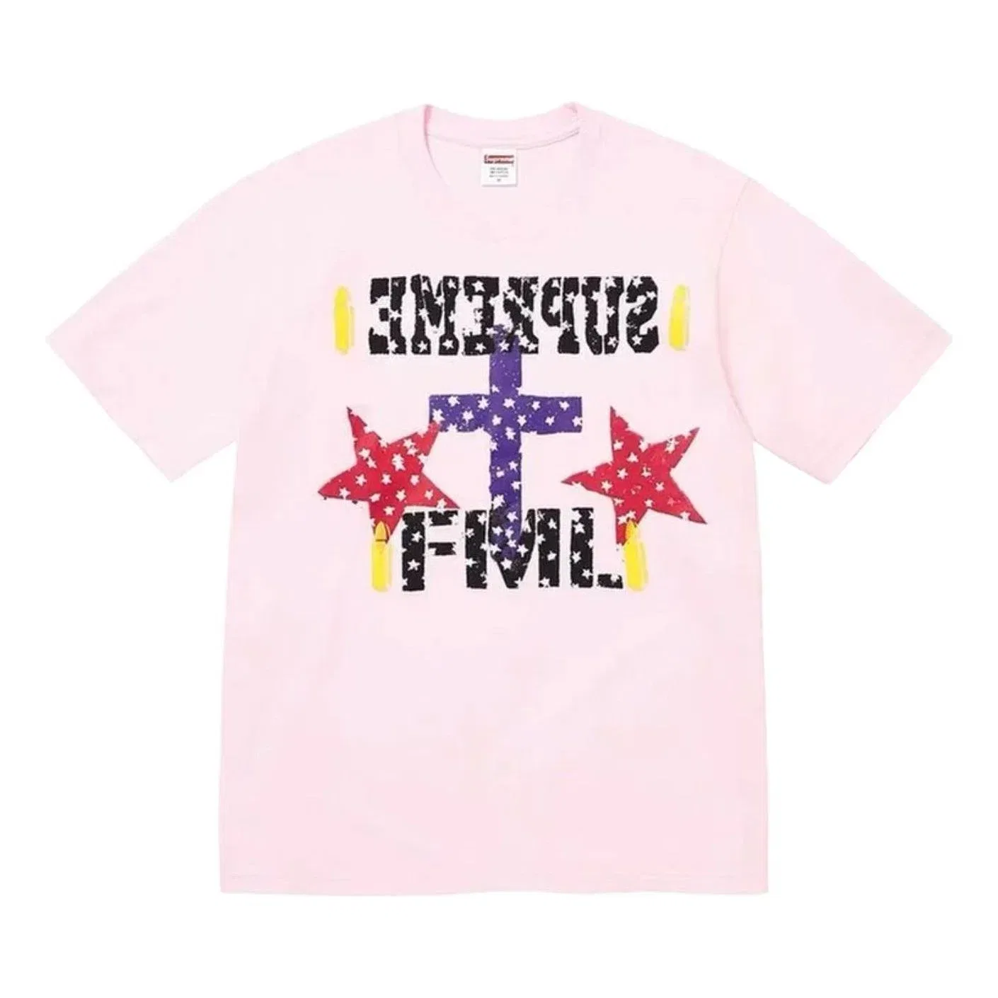 Мужская футболка с принтом Supreme SS26 FML T-Shirt, розовый