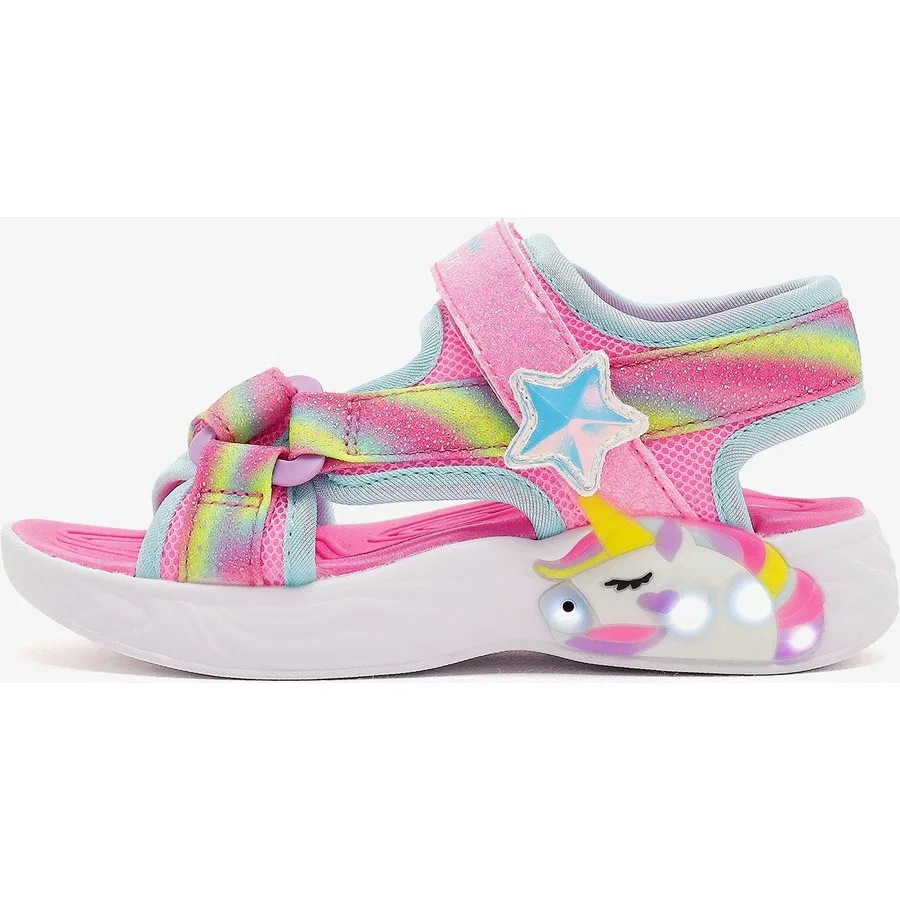 Сандалии с подсветкой Unicorn Dreams Skechers, Розовый — фото 2