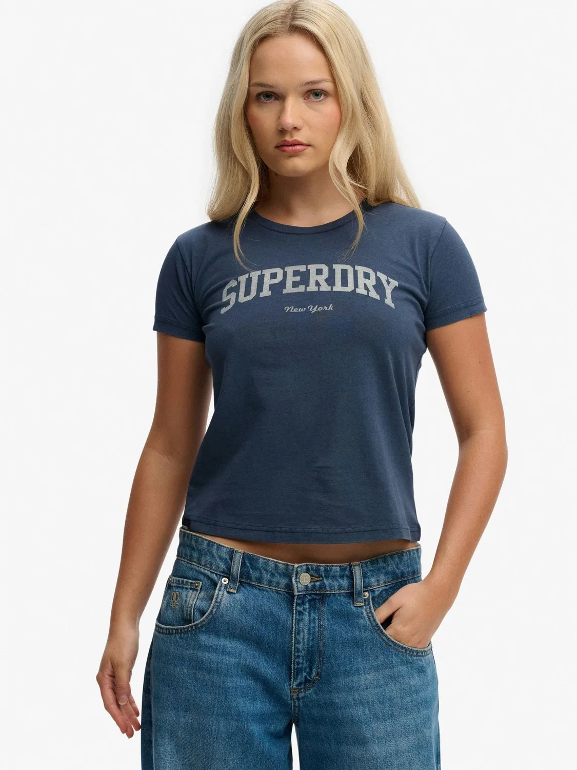 Футболка с принтом Athletic Essentials Superdry, синяя