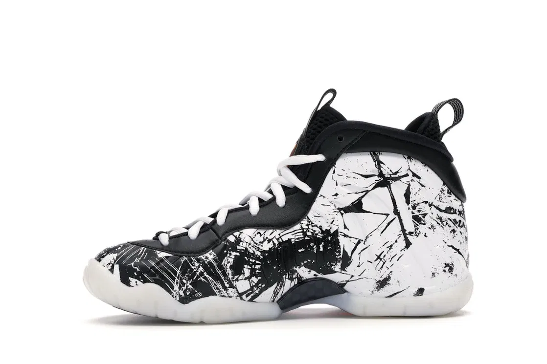 Детские кроссовки Lifestyle с принтом Shattered Backboard Nike Air Foamposite One Nike, Black/White-Total Orange — фото 3