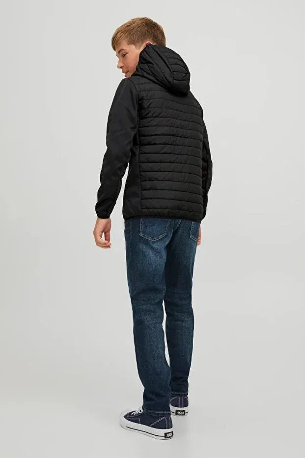 Детское пальто для девочек с принтом Sportswear Jack & Jones, Black — фото 2