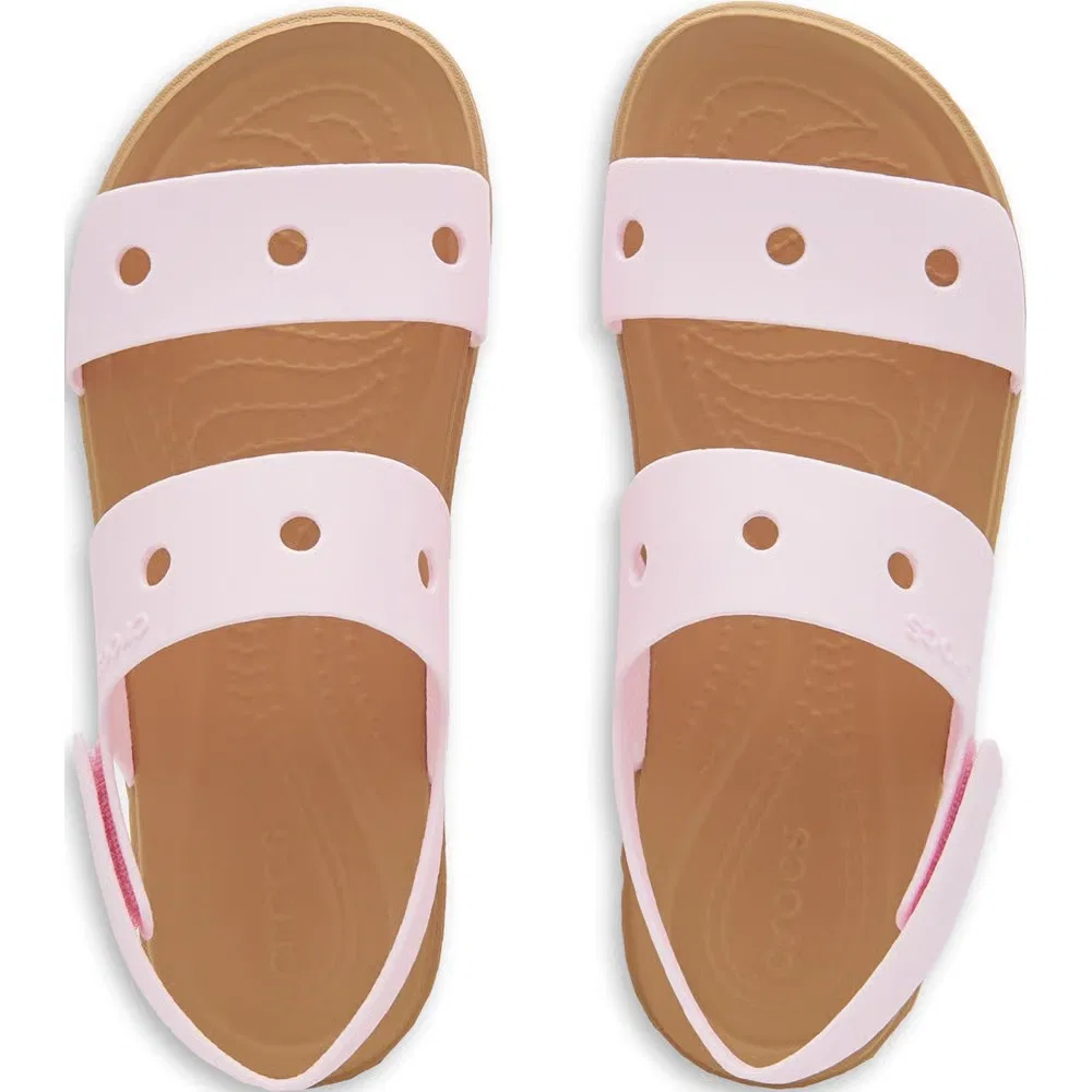 Детские туфли Brooklyn Wedge Crocs, Pink/Cashew — фото 4