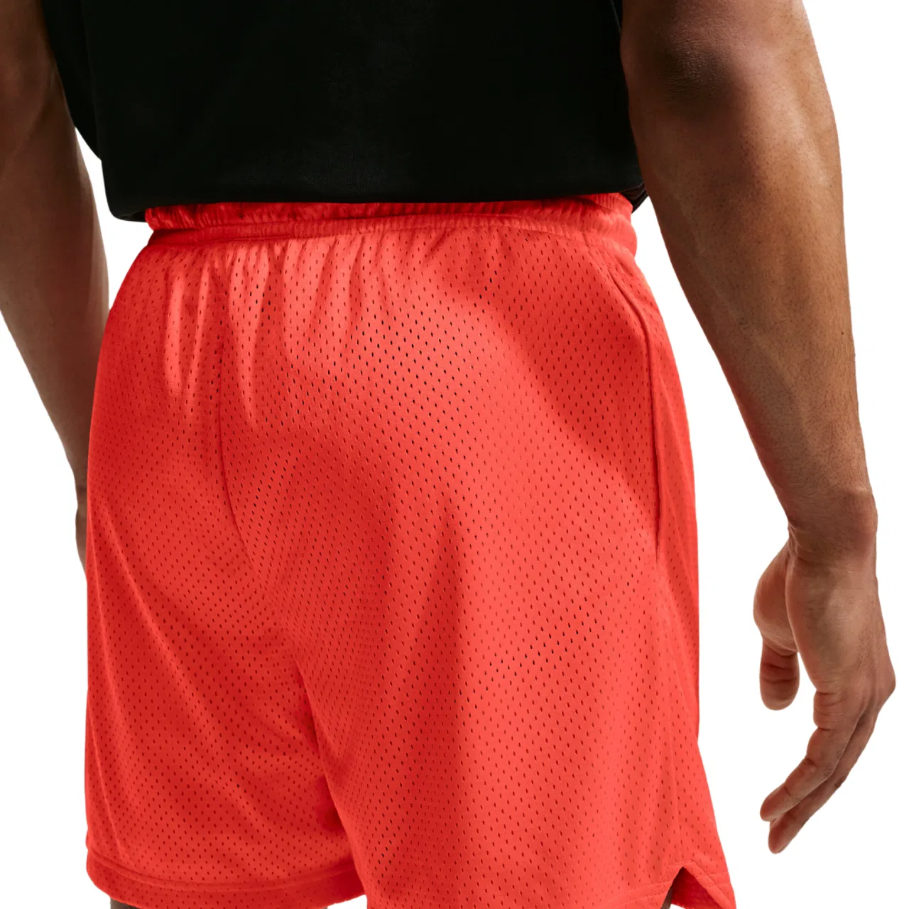 Мужские шорты с сетчатой тканью Nike Dri-FIT Standard Issue Mesh 5IN, Turf Orange/Pale Ivory — фото 2
