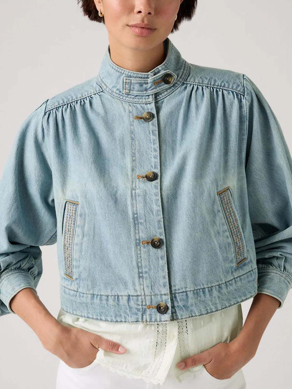 Джинсовая куртка Parker Pretty Levi's, светло-голубой — фото 4