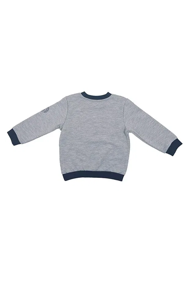 Для мальчиков свитшот с длинным рукавом Fenerbahçe, Gray - Navy Blue — фото 4
