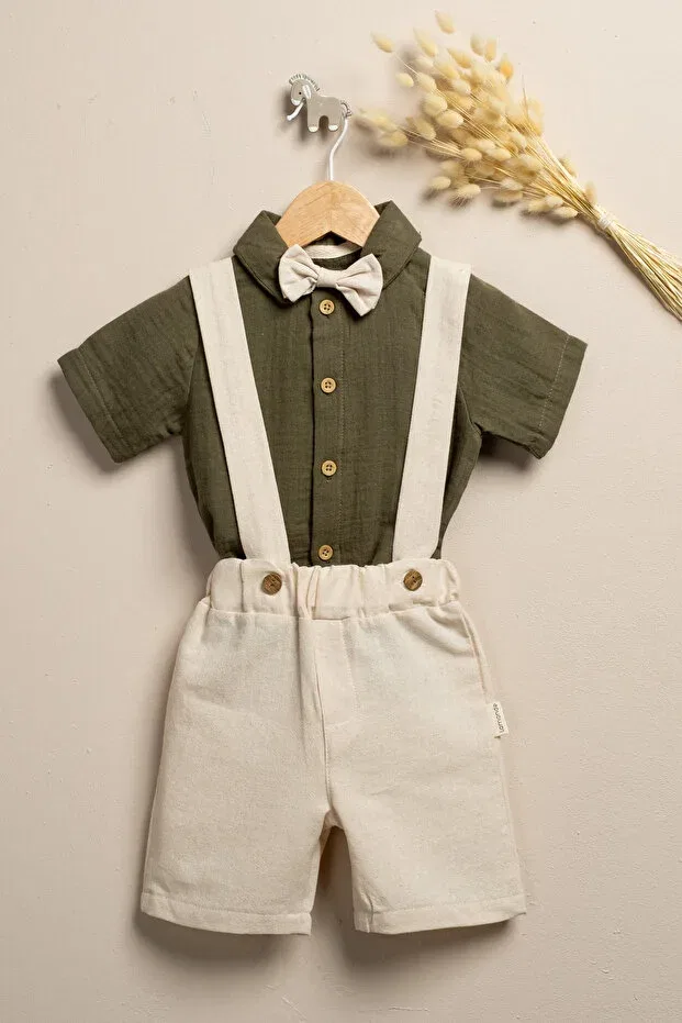 Детский комбинезон хлопковый Lamonde, Khaki