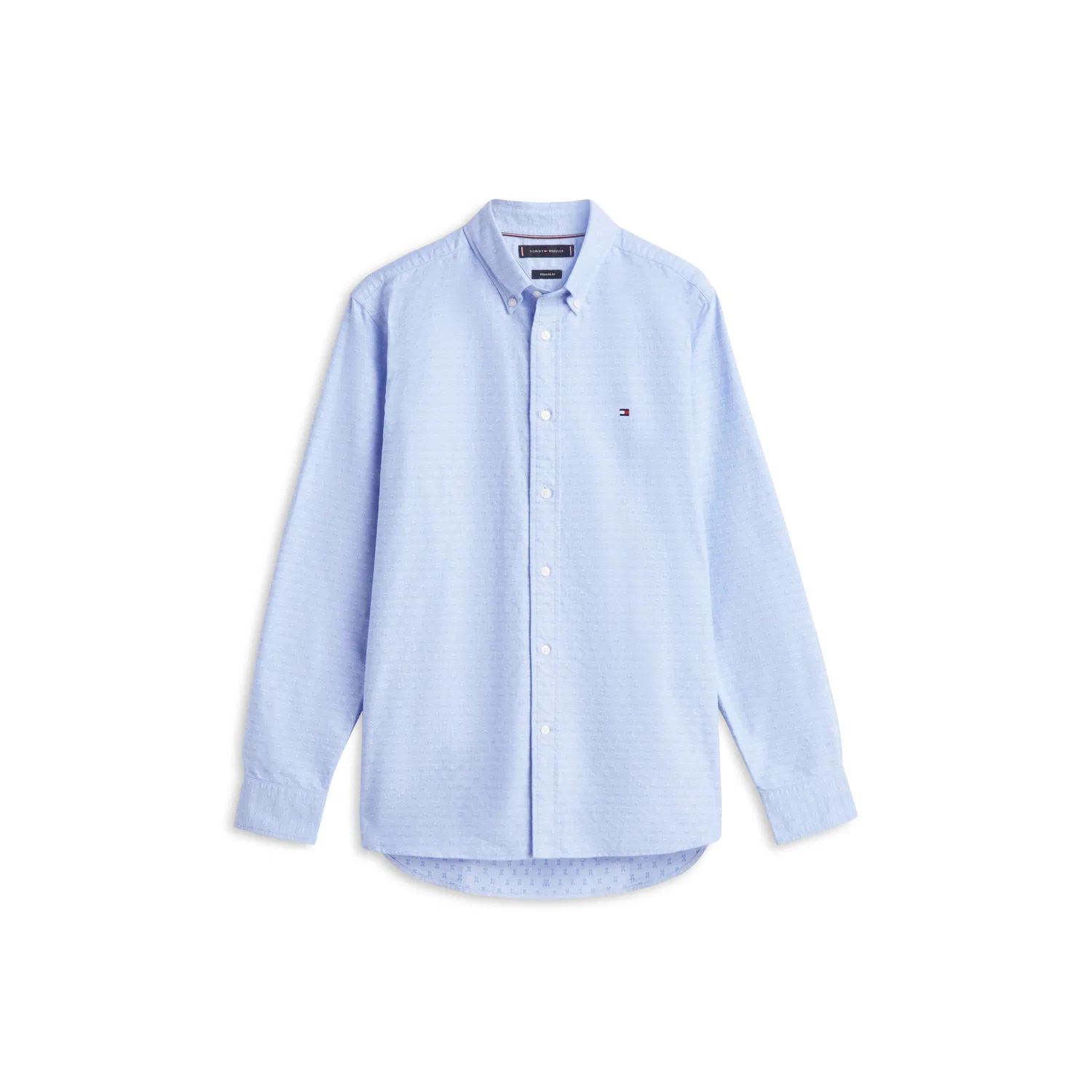 Мужская длинная рубашка с оксфордским переплетением Tommy Hilfiger, рубашка Blue — фото 4