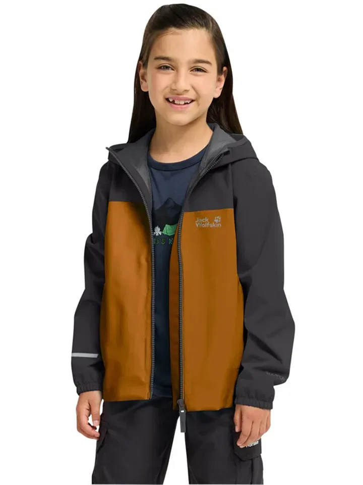 Куртка дождевик детская Jack Wolfskin, светло-коричневый