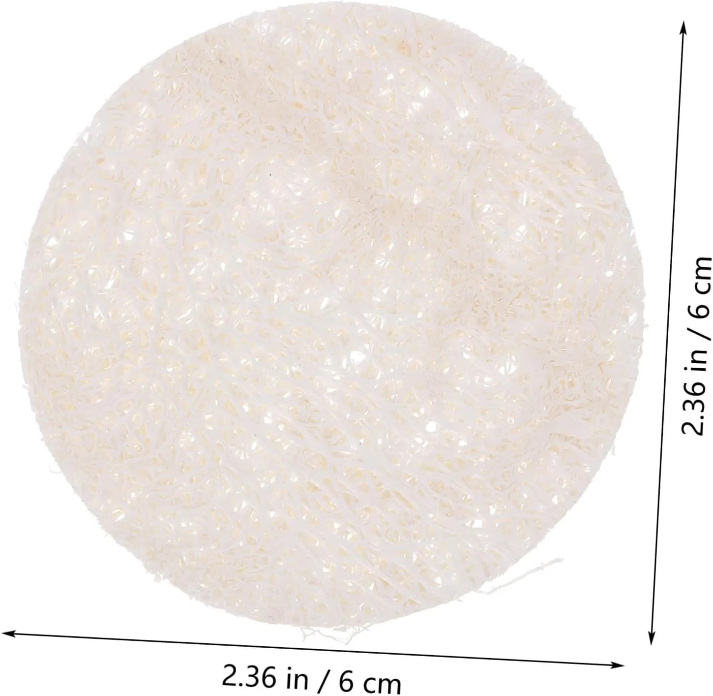 Спонж для лица люфа, 18 шт, OUNONA, 5.5x5.5x0.3 см, 35 г, Beige — фото 2