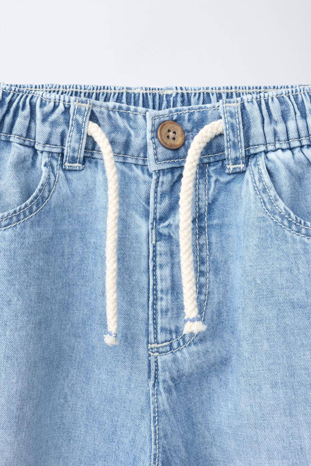 Свободные мешковатые джинсы ZARA, Light Blue — фото 3