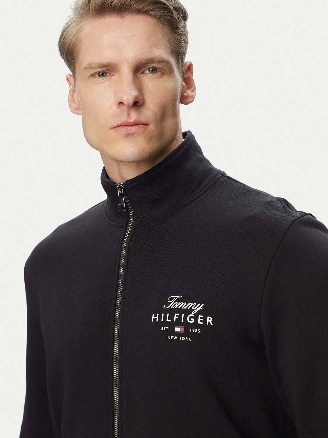 Мужская толстовка стандартного кроя Script Stack Tommy Hilfiger, черный — фото 4