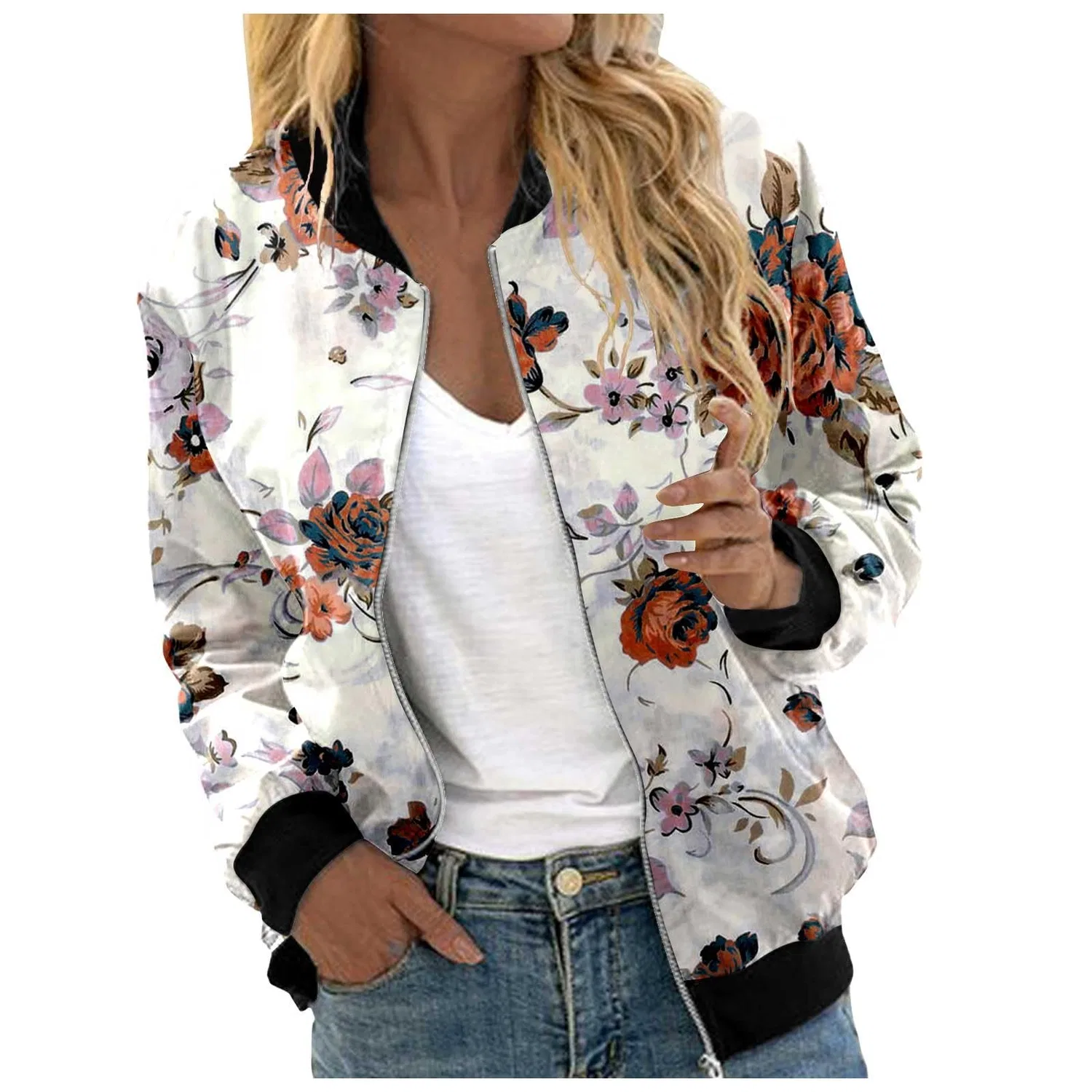 Женская куртка с длинным рукавом Bomber Jacket College Blouson, Rosso
