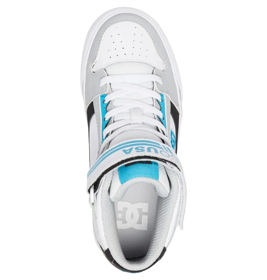 Детские кожаные полуботинки с принтом PURE HIGH-TOP EV Dc Shoes, Grau — фото 4