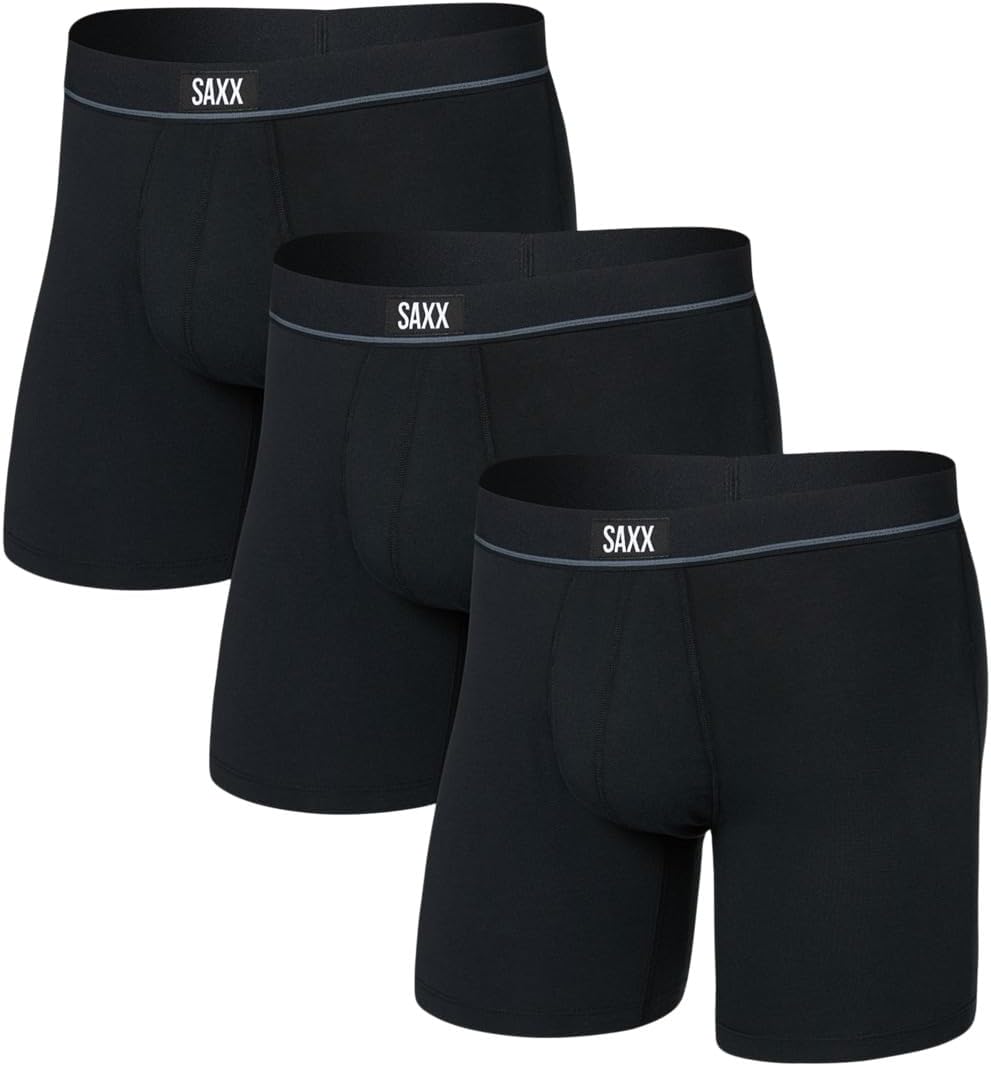 

Боксеры SAXX UNDERWEAR Essential Performance Mesh Boxer Brief Fly 3-Pack, черный