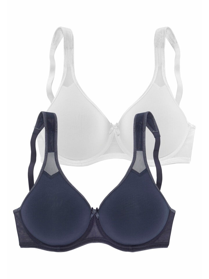 

Бюстгальтер на косточках PETITE FLEUR, цвет marine+weiß