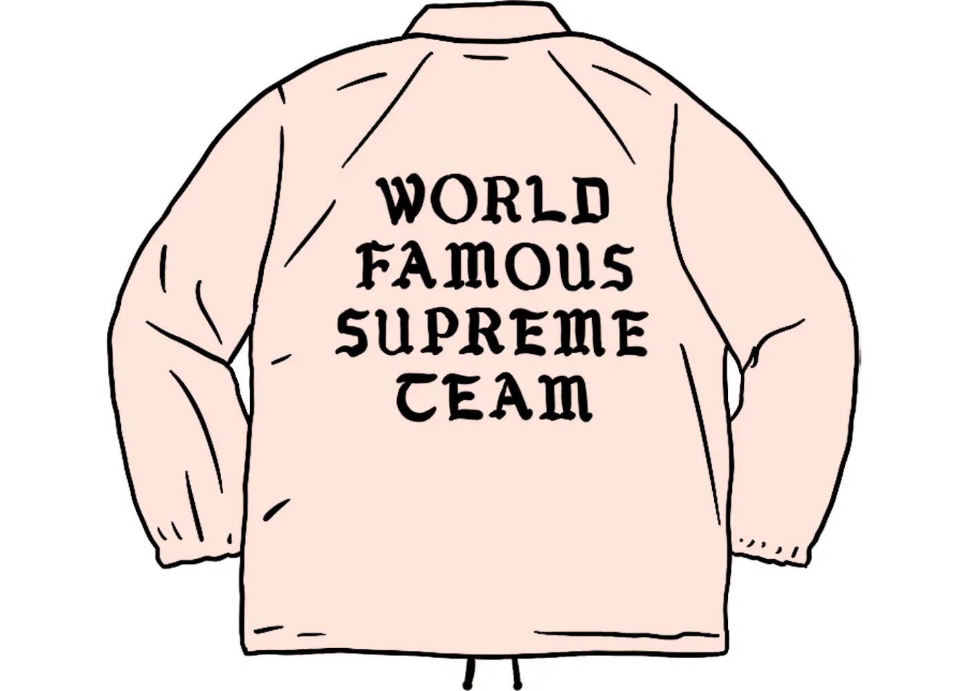 Мужская куртка-тренер с принтом Supreme World Famous Coaches Jacket, Pink