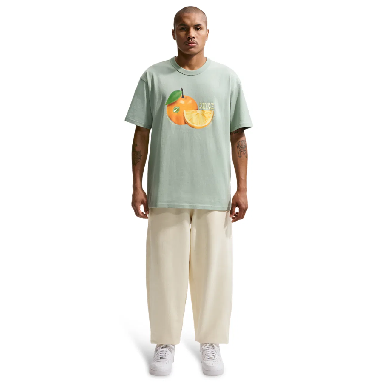 Мужская футболка с принтом Nike NSW Premium Orange Loose Tee Nike, Steam — фото 3