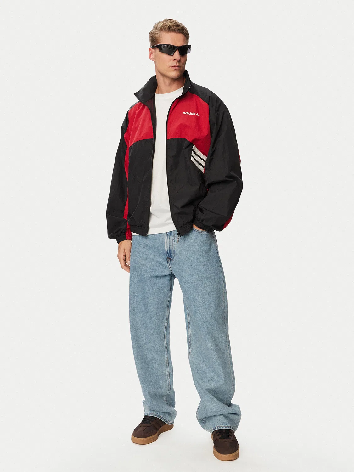 Мужская толстовка стандартного кроя Cutline Tracktop Adidas, разноцветный — фото 2