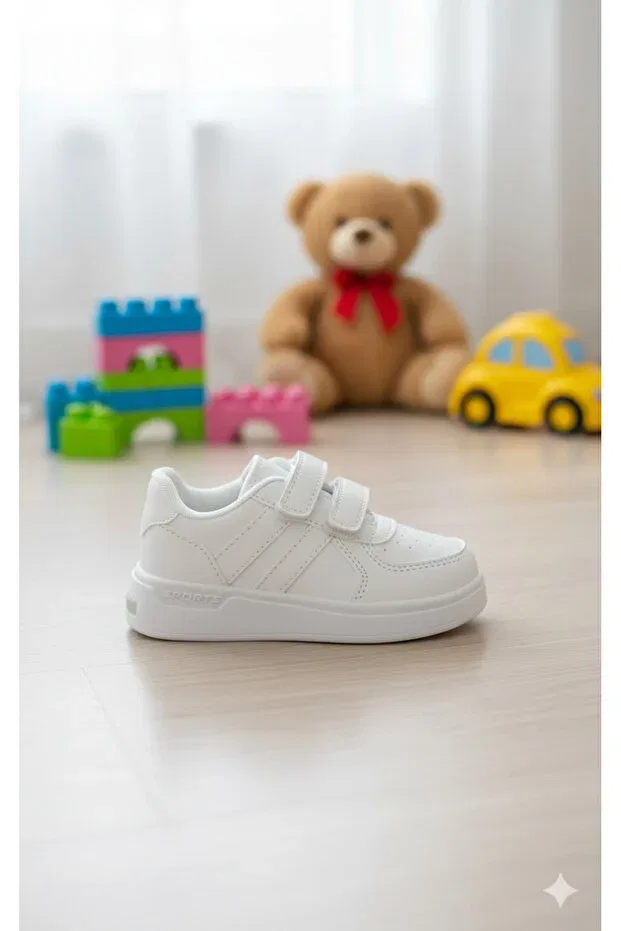 Детские спортивные кроссовки для девочек светящиеся Zera Trend, White — фото 2