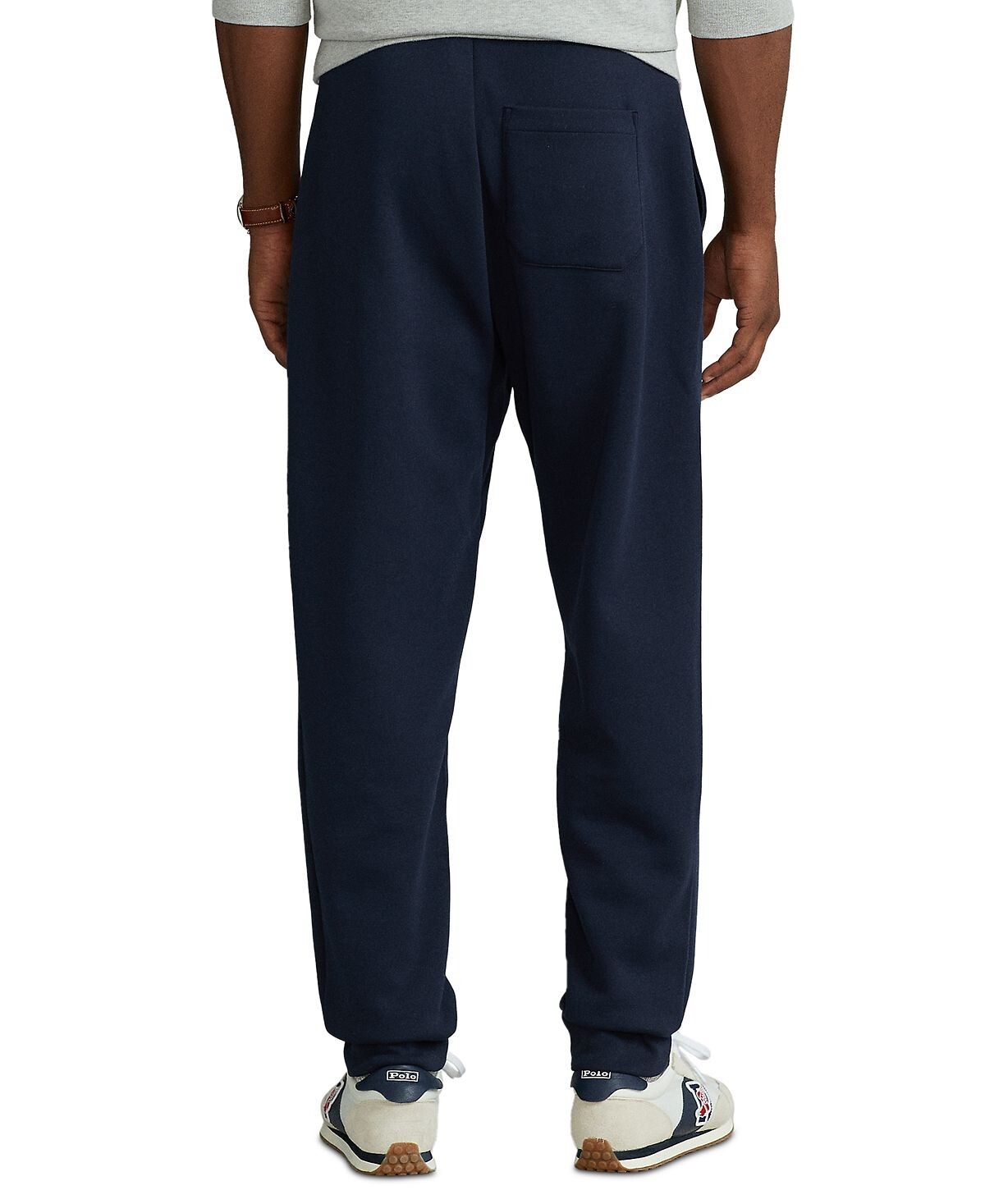 Мужские брюки-джоггеры big & tall двойной вязки Polo Ralph Lauren, синий — фото 3