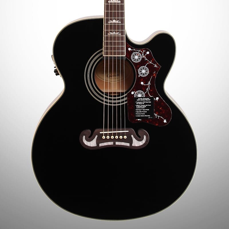 

Epiphone J-200 EC Studio Акустическая электрогитара, черный