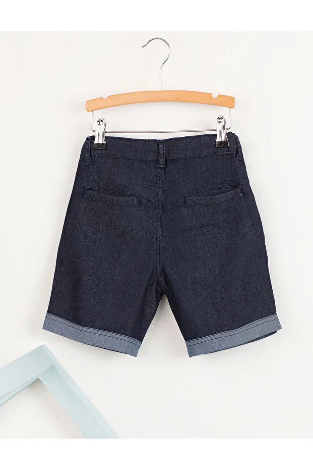 Детские джинсовые шорты для мальчиков с двойной штаниной Ollie&Olla, Navy Blue — фото 4