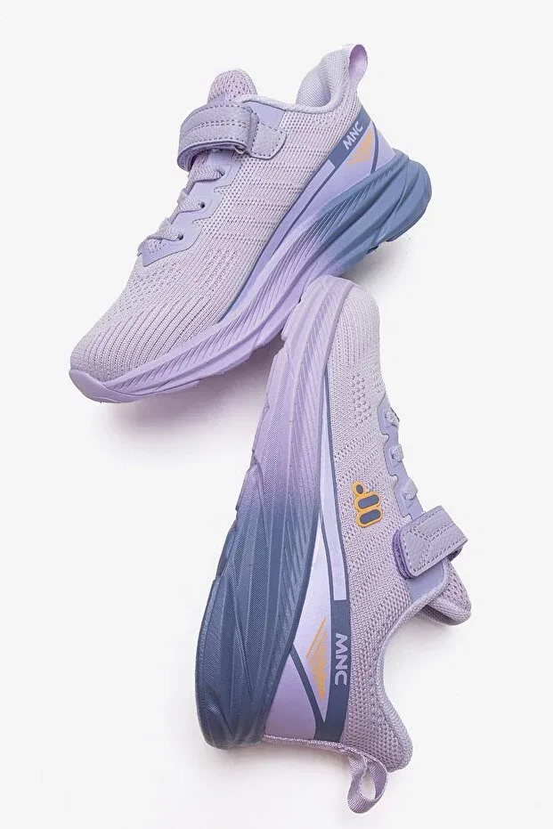 Детские спортивные кроссовки для девочек с принтом Minican, Lilac — фото 4