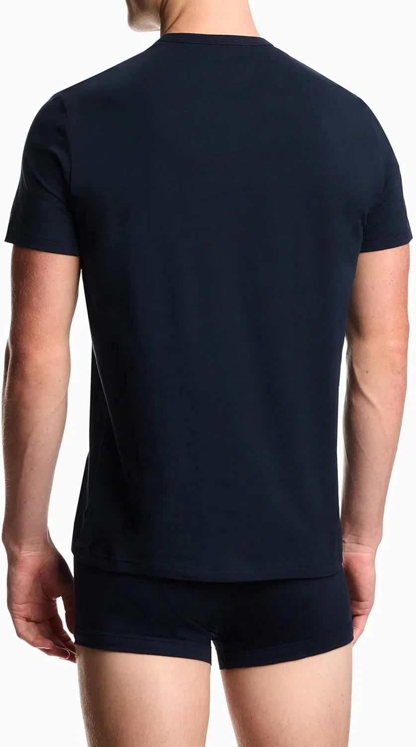 Мужская классическая футболка с круглым вырезом Emporio Armani, Armani Blue — фото 2