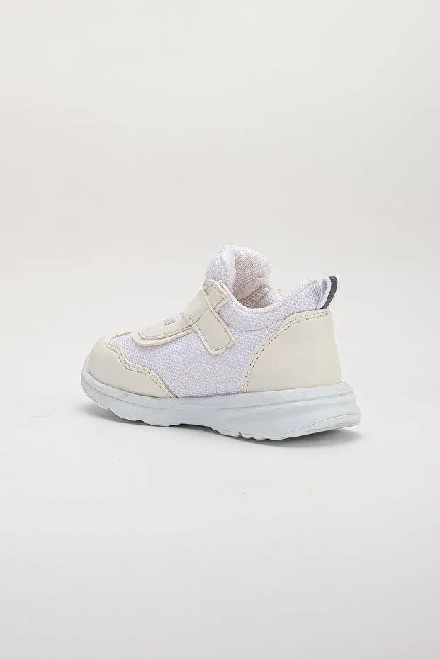 Детские ортопедические кроссовки для девочек с липучкой Şirinbebe Dilimler Ayakkabı, White — фото 4