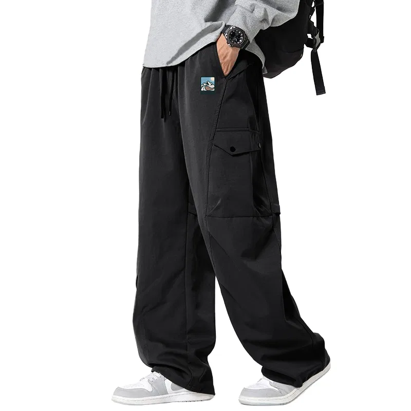 Детские штаны карго унисекс модели Parachute Pants Tonlion, Темно-Серый — фото 4