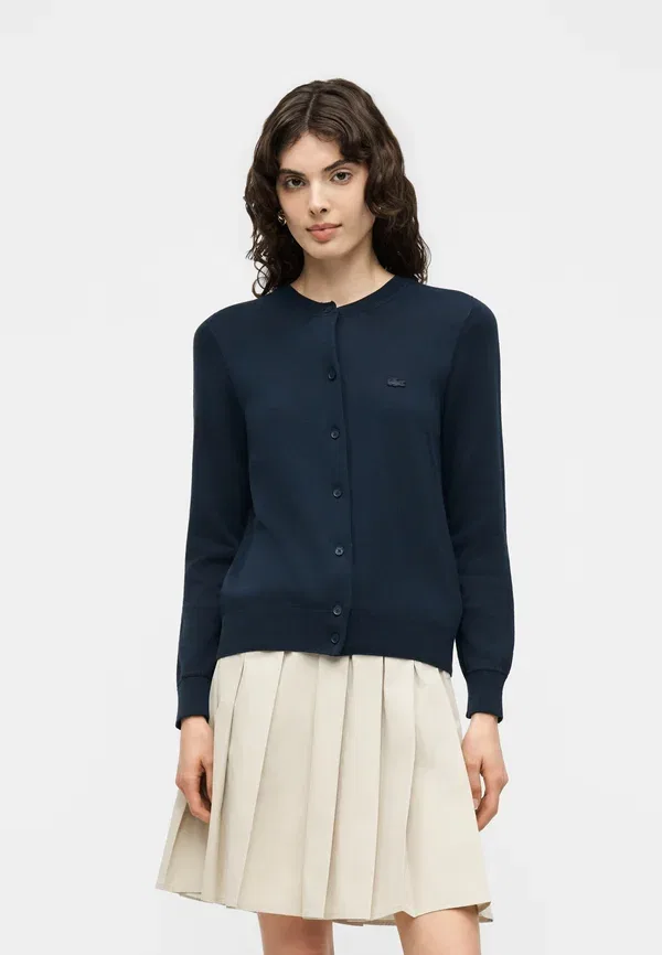 Кардиган Lacoste темно-синий, базовый трикотаж