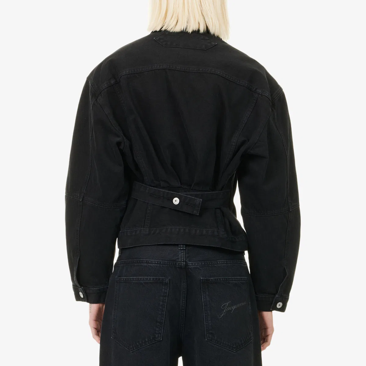 Джинсовая куртка классического кроя La Veste Jacquemus, черный — фото 4