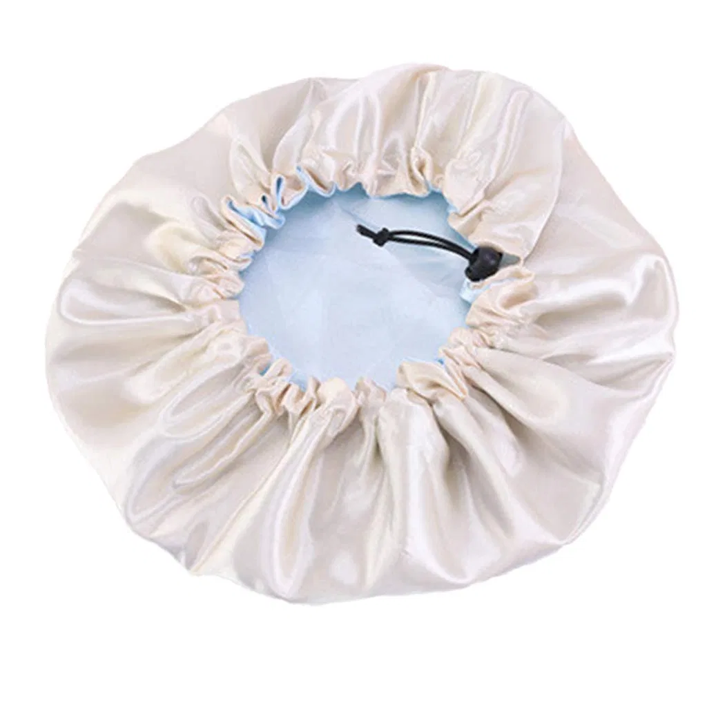 Шапочка для сна и душа Satin, Paowsietiviity, диаметр 36см, Lightblue — фото 2