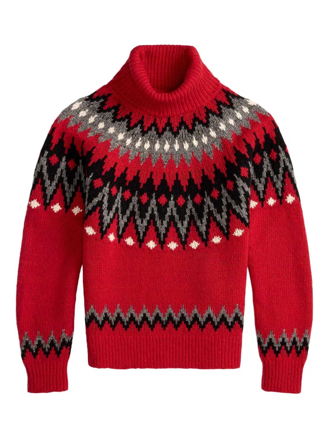 Свитер с воротником и узором Fair Isle Polo Ralph Lauren, красный