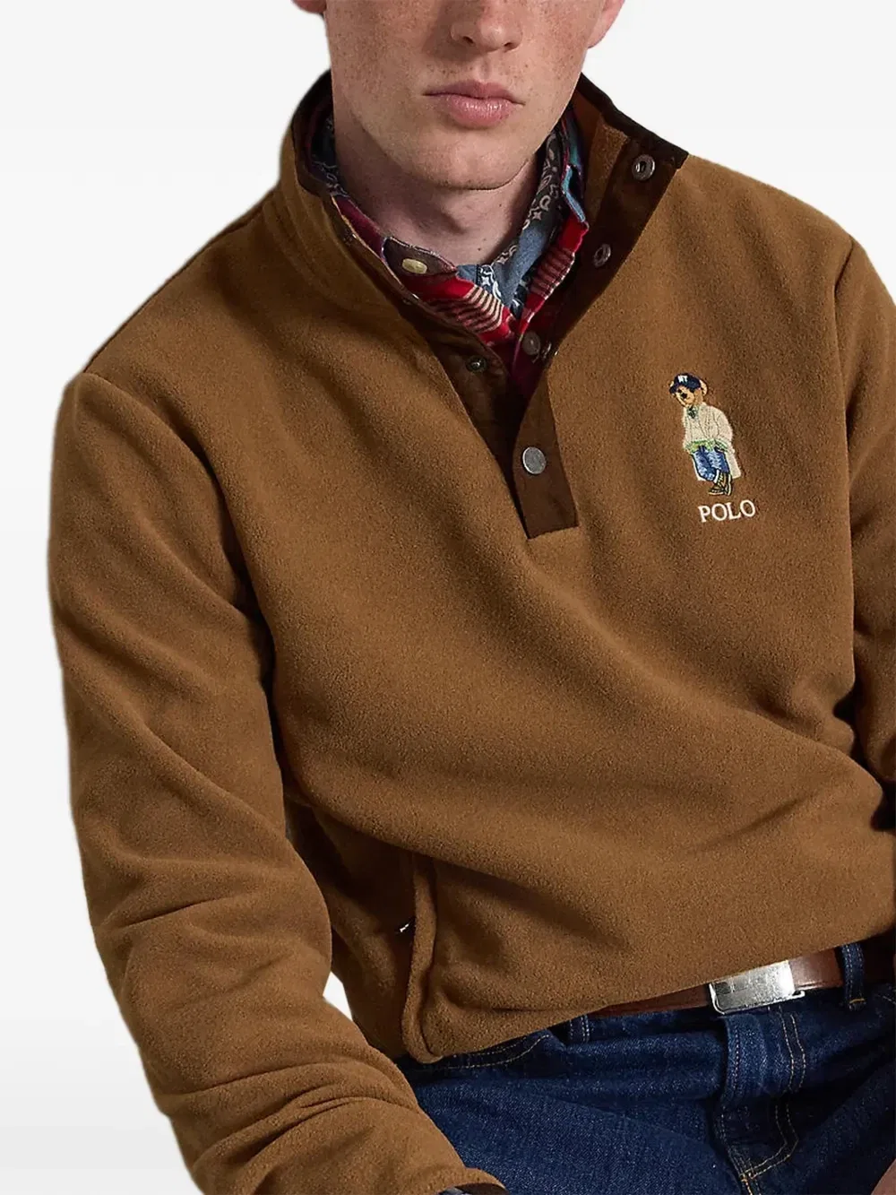 Худи из флиса с медведем Polo Bear Polo Ralph Lauren, коричневый — фото 4