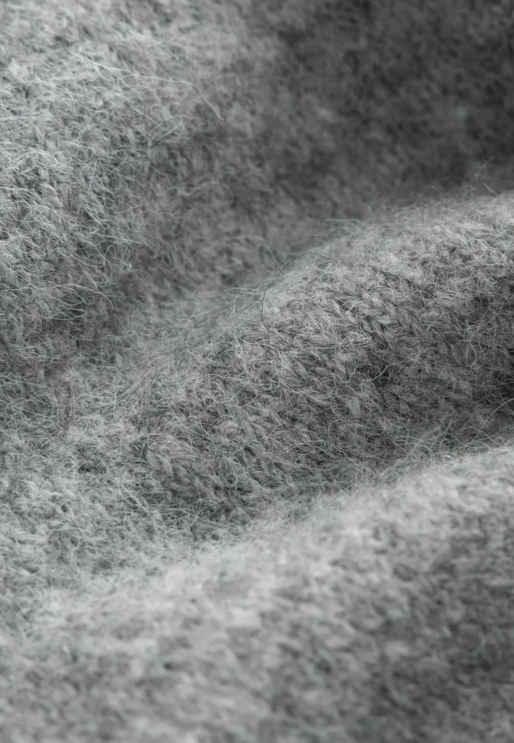 Свитер с длинными рукавами и круглым вырезом, удлиненного кроя Next, Grey Marl — фото 2